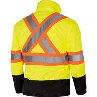 5771 Waterproof Reversible Safety Jacket, Polyester/Polyurethane, High Visibility Lime-Yellow, Small TGS INDUSTRIEL