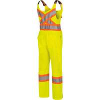 6000W Women's High-Visibility Traffic Safety Overalls, Polyester, X-Small, High Visibility Lime-Yellow TGS INDUSTRIEL