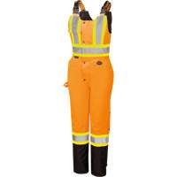 5040BBW Women's High-Visibility Waterproof Safety Overalls, Polyester, X-Small, Black/High Visibility Orange TGS INDUSTRIEL