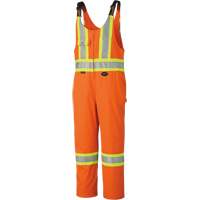 6617ZT High-Visibility Safety Overalls with Leg Zippers, Poly-Cotton, 40 (Tall), High Visibility Orange TGS INDUSTRIEL