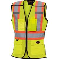 489 Veste de s&eacute;curit&eacute; d&eacute;tachable haute visibilit&eacute;, Jaune lime haute visibilit&eacute;, T-petit, Polyester TGS INDUSTRIEL