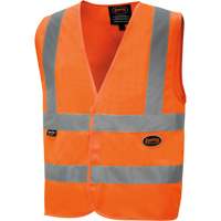 6885 Veste de s&eacute;curit&eacute; haute visibilit&eacute; en tricot chaîne, Orange haute visibilit&eacute;, Petit, Polyester TGS INDUSTRIEL
