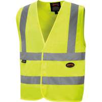 6886 Veste de s&eacute;curit&eacute; haute visibilit&eacute; en tricot chaîne, Jaune lime haute visibilit&eacute;, Petit, Polyester TGS INDUSTRIEL