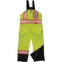Ripstop Insulated Safety Bib Overall, Polyester, X-Small, High Visibility Lime-Yellow TGS INDUSTRIEL