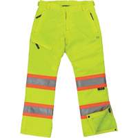 Womens Insulated Flex Safety Pant, Polyester, X-Small, High Visibility Lime-Yellow TGS INDUSTRIEL