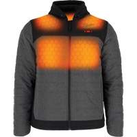 M12 Heated Quietshell Jacket with Battery, Men's, Small, Grey TGS INDUSTRIEL