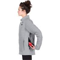 M12 Heated Axis Jacket with Battery, Women's, Small, Grey TGS INDUSTRIEL
