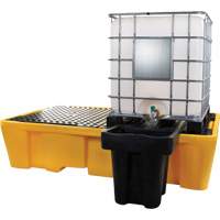 Double palette de d&eacute;versements IBC, Capacit&eacute; de d&eacute;versement 317 gal. US, 89" x 57" x 23" TGS INDUSTRIEL