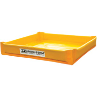 Yellow PVC Mini-Berm, 34 US gal. Capacity, 3' W x 3' L x 6" H TGS INDUSTRIEL