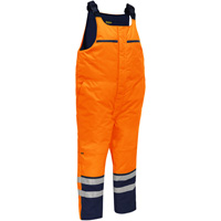 Bisley&reg; Extreme Cold Bib Overall, Polyester, Small, High Visibility Orange TGS INDUSTRIEL
