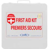 Trousse de premiers soins Shield, R&eacute;pond ou surpasse la norme CSA Z1220-24 type 2 environnements &agrave; faible risque, Moyen (26-50 travailleurs) TGS INDUSTRIEL
