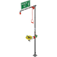 Douche combin&eacute;e avec cuvette ouverte en ABS et entr&eacute;e sup&eacute;rieure, Socle TGS INDUSTRIEL