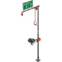 Douche combin&eacute;e avec cuvette ouverte en acier inoxydable et entr&eacute;e sup&eacute;rieure, Socle TGS INDUSTRIEL