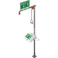Douche combin&eacute;e avec cuvette ferm&eacute;e en ABS et entr&eacute;e inf&eacute;rieure, Socle TGS INDUSTRIEL
