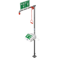 Douche combin&eacute;e avec cuvette ferm&eacute;e en ABS et entr&eacute;e inf&eacute;rieure, Socle TGS INDUSTRIEL