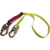 External Energy Absorber Lanyard with 3/4" Hook, 6', Snap Hook Center, Snap Hook Leg Ends, Polyester TGS INDUSTRIEL