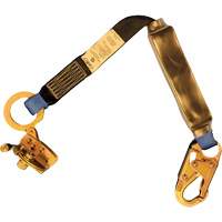 Trailing Rope Grab with Attached Shock Pack Lanyard, 2', Snap Hook Center, Snap Hook Leg Ends, Polyester TGS INDUSTRIEL