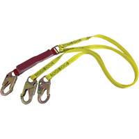 External Energy Absorber Lanyard with 3/4" Hooks, 6', Snap Hook Center, Snap Hook Leg Ends, Polyester TGS INDUSTRIEL