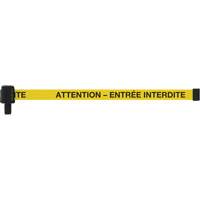 Banni&egrave;re PLUS, Attention - Entr&eacute;e Interdite, 15', Ruban Noir et jaune TGS INDUSTRIEL