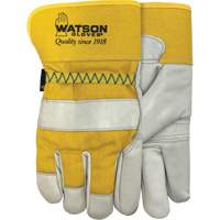 Gants doubl&eacute;s combin&eacute;s en cuir 94003i , Grand, Paume en Cuir fleur de vache, Molleton TGS INDUSTRIEL