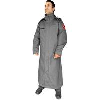 Manteau ignifuge de 52' avec capuchon fixe CoreMAX, Petit, Gris TGS INDUSTRIEL