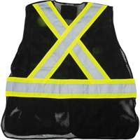 CSA Compliant Surveyor Vest, Black, Medium, Polyester TGS INDUSTRIEL