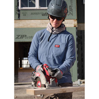 T-shirt &agrave; manches longues avec poches GRIDIRON, Femmes, T-petit, Bleu TGS INDUSTRIEL