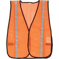 Veste de s&eacute;curit&eacute; &agrave; mailles compacte, Orange haute visibilit&eacute;, Polyester TGS INDUSTRIEL