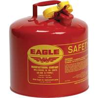 Safety Can for Flammables, Type I, Galvanized Steel, 5 US gal., Red, FM Approved/UL/ULC Listed TGS INDUSTRIEL