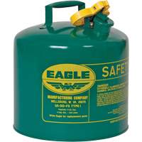 Safety Can for Combustibles, Type I, Galvanized Steel, 5 US gal., Green, FM Approved/UL/ULC Listed TGS INDUSTRIEL