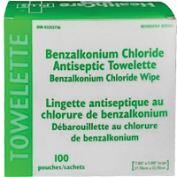 Serviette au chlorure de benzalkonium BZK, Serviette, Antiseptique TGS INDUSTRIEL