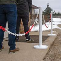 Chaîne de barri&egrave;re en plastique &agrave; deux couleurs, Vert/Blanc TGS INDUSTRIEL