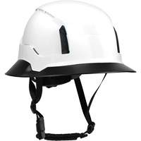 Bordure large compl&egrave;te &agrave; agrafe pour casque d'alpiniste RZRBack, blanc TGS INDUSTRIEL