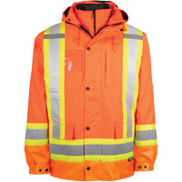 High-Visibility 7-in-1 Jacket, Polyester, High Visibility Orange, X-Small TGS INDUSTRIEL