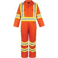 Combinaison non doubl&eacute;e haute visibilit&eacute;, Petit, Orange haute visibilit&eacute; TGS INDUSTRIEL