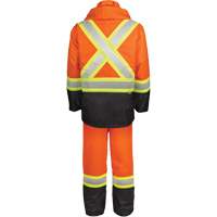 Ensemble de pluie haute visibilit&eacute; en tissu 150 deniers, Polyester, Petit, Orange haute visibilit&eacute; TGS INDUSTRIEL