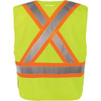 Gilet haute visibilit&eacute; &agrave; d&eacute;tachement rapide en 5 points, Orange haute visibilit&eacute;, Moyen/Petit, Polyester TGS INDUSTRIEL