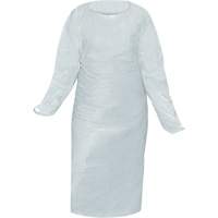 Blouse CoverMe avec passe-pouces, Taille unique, Blanc, Poly&eacute;thyl&egrave;ne TGS INDUSTRIEL