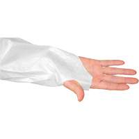 Blouse CoverMe avec passe-pouces, Taille unique, Blanc, Poly&eacute;thyl&egrave;ne TGS INDUSTRIEL