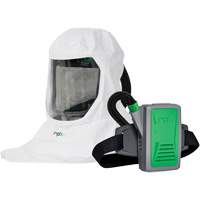 T-Link Respirator with Bump Cap, Breathing Tube, Belt-Mount & PX5 PAPR, Loose Fitting Hood & Faceshield, Lithium-Ion Battery TGS INDUSTRIEL