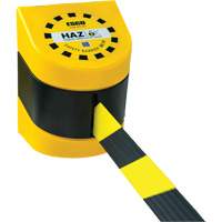 Syst&egrave;me de barri&egrave;re de s&eacute;curit&eacute; HAZLOK, Plastique, Fixation magn&eacute;tique, 30', Ruban Noir et jaune TGS INDUSTRIEL