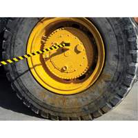 Syst&egrave;me de barri&egrave;re de s&eacute;curit&eacute; HAZLOK, Plastique, Fixation magn&eacute;tique, 30', Ruban Noir et jaune TGS INDUSTRIEL