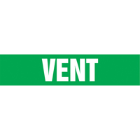 Marqueurs de tuyau "Vent", Autocollant, 4" h x 24" la, Blanc/vert TGS INDUSTRIEL