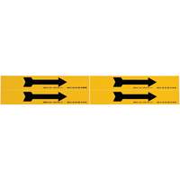 Marqueur de tuyau  Arrow, Autocollant, 1-1/8" h x 7" la, Noir sur jaune TGS INDUSTRIEL