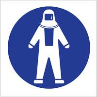 &eacute;tiquettes avec pictogramme Right to Know - Combinaison pleine protection, Vinyle, Feuille, 1-1/4" lo x 1-1/2" la TGS INDUSTRIEL