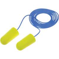 Bouchons d'oreilles n&eacute;on jaune E-A-Rsoft, Vrac - Sac en poly, Avec cordon TGS INDUSTRIEL