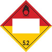 Plaque-&eacute;tiquette TMD peroxyde organique, Plastique TGS INDUSTRIEL