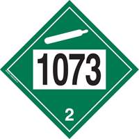 Plaque-&eacute;tiquette TMD 1073 pour gaz ininflammable oxyg&egrave;ne liqu&eacute;fi&eacute;, Plastique TGS INDUSTRIEL
