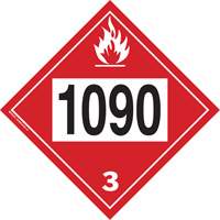 Plaque-&eacute;tiquette TMD 1090 pour liquide inflammable ac&eacute;tone, Plastique TGS INDUSTRIEL