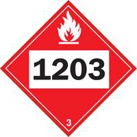 Plaque-&eacute;tiquette TMD 1203 pour liquide inflammable essence & essence-alcohol, Vinyle adh&eacute;sif TGS INDUSTRIEL